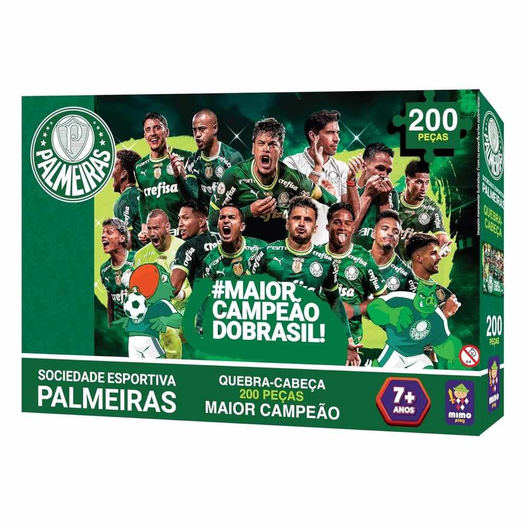 Quebra-Cabeça Palmeiras 200 Peças: Desafio Divertido!