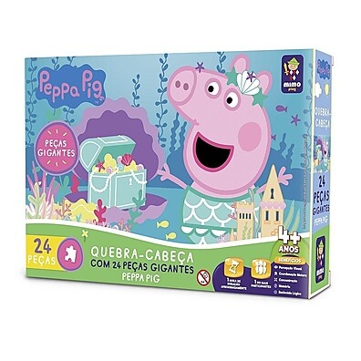 Quebra-Cabeça Peppa Pig: 24 Peças de Diversão!