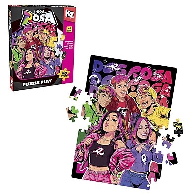 Quebra Cabeça Puzzle Play Tropa Dos Rosa 100 Peças - Elka