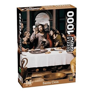 Quebra-Cabeça Santa Ceia Grow 1393: 1000 Peças de Arte