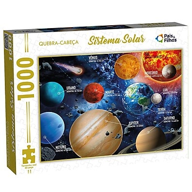 Quebra-Cabeça Sistema Solar 1000 Peças: Desvende o Universo!