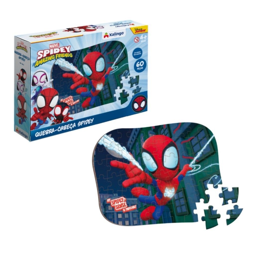 Quebra-Cabeça Spidey Xalingo: 60 Peças de Diversão!