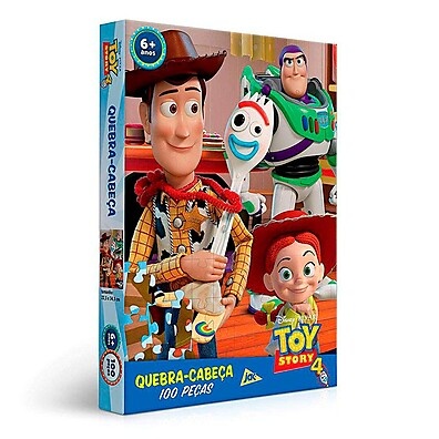 Quebra-Cabeça Toy Story 4 100 Peças: Diversão e Aprendizado!