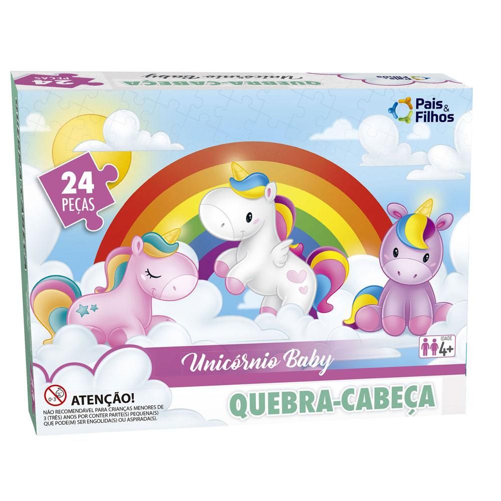 Quebra-Cabeça Unicórnio Baby: 24 Peças de Diversão!