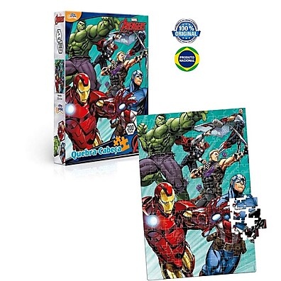 Quebra-Cabeça Vingadores 200 Peças: Diversão Marvel!