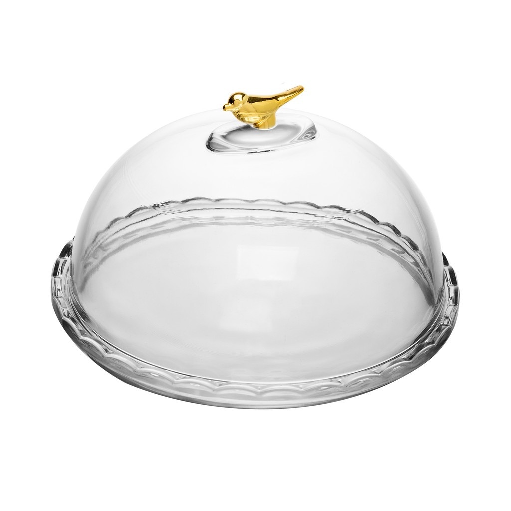 Queijeira Wolff Golden Bird 20cm: Elegância à Mesa