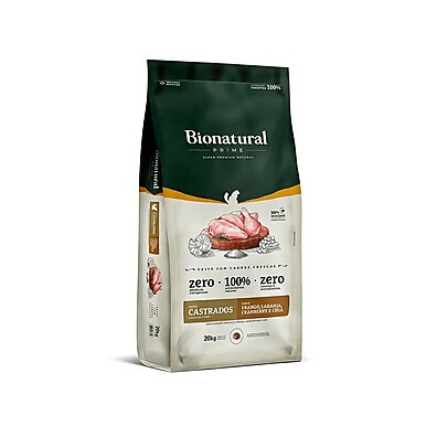 Ração Bionatural Prime Gatos Castrados Frango 20kg: Saúde e Sabor