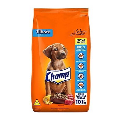 Ração Champ Filhote 10,1Kg: Crescimento Saudável!