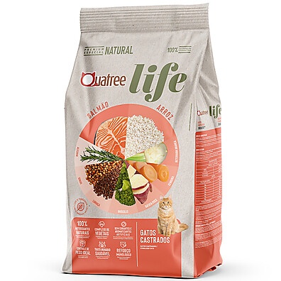 Ração Gatos Castrados: Life Salmão e Arroz 10kg