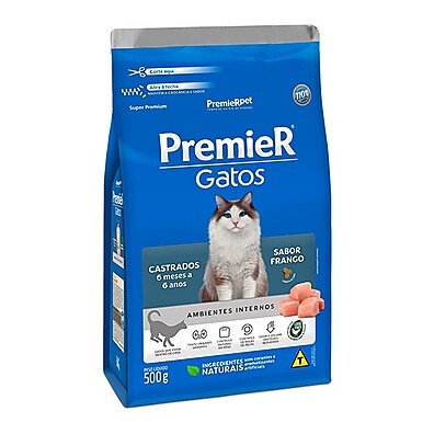 Ração Gatos Castrados Premier: Saúde e Sabor!
