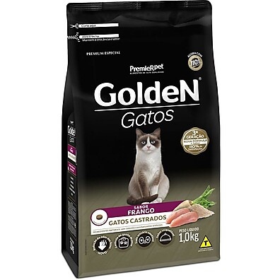 Ração Golden Formula Gatos Castrados Frango 1kg – Nutrição Premium