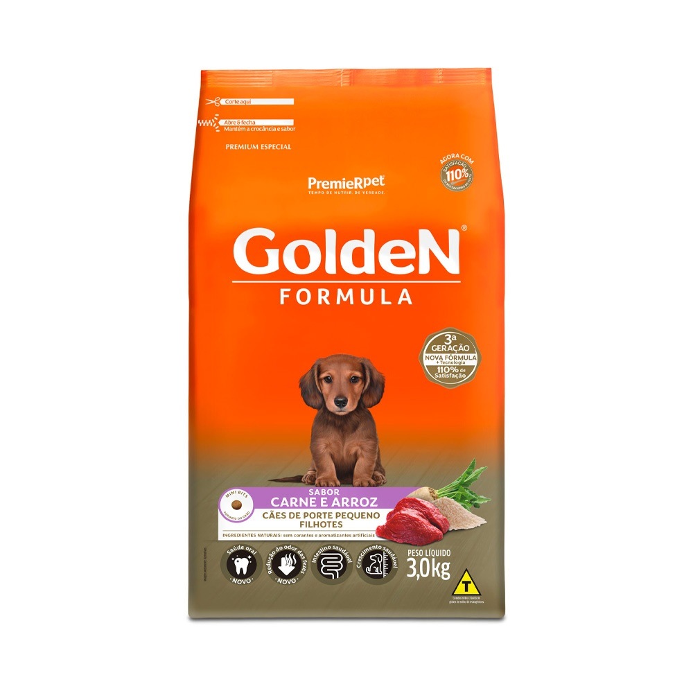 racao-golden-formula-mini-bits-para-filhotes-pequenos-saude-e-crescimento-com-sabor-carne-e-arroz