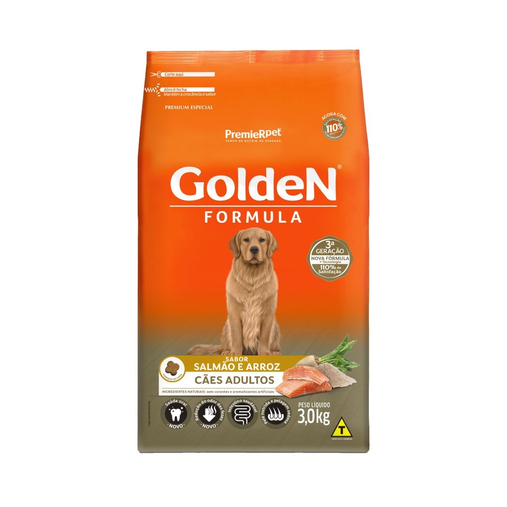 Ração Golden Salmão e Arroz: Nutrição Premium para Cães!