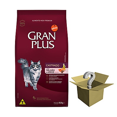 Ração Gran Plus Gatos Castrados Salmão e Arroz 10,1Kg