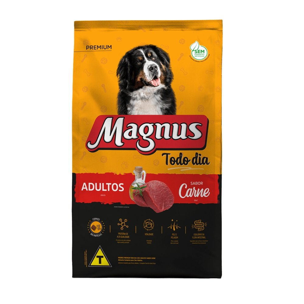 Ração Magnus Premium Adulto Carne 20kg: Nutrição Completa