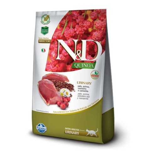Ração N&D Quinoa Gato Adulto Urinary Pato - Saúde Urinária
