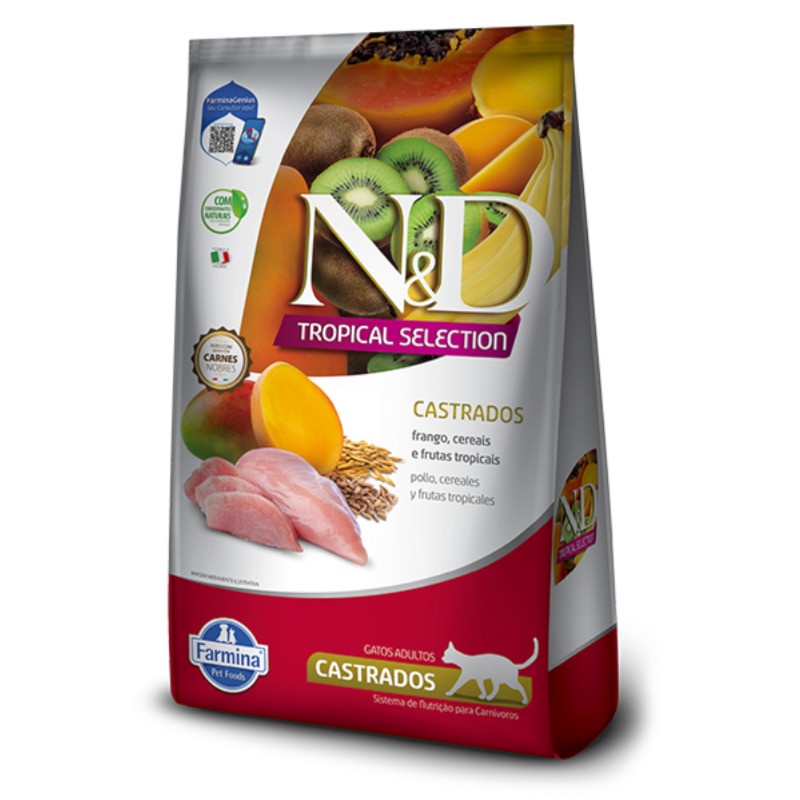 Ração N&D Tropical: Saúde e Sabor para Gatos Castrados