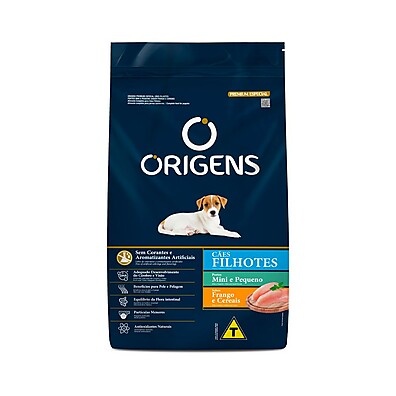 Ração Origens Filhote Mini/Pequeno: Nutrição Premium com Frango e Cereais