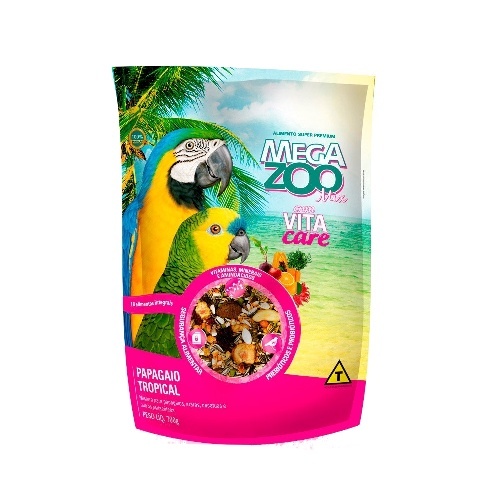 Ração Papagaio Tropical Megazoo 700g: Nutrição Completa!