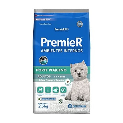 Ração Premier Ambientes Internos 2,5kg – Saúde e Sabor para Cães