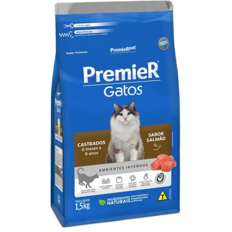 Ração Premier Gatos Castrados: Saúde e Sabor!