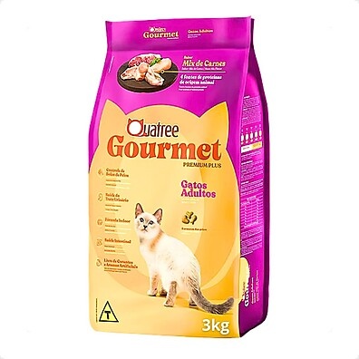 Ração Quatree Gourmet 3kg para Gatos Adultos – Nutrição Premium
