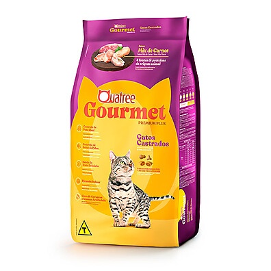 Ração Quatree Gourmet 3kg para Gatos Castrados
