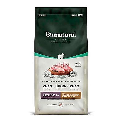 Ração Sênior Cães Pequenos: Bionatural Prime 7+ Frango