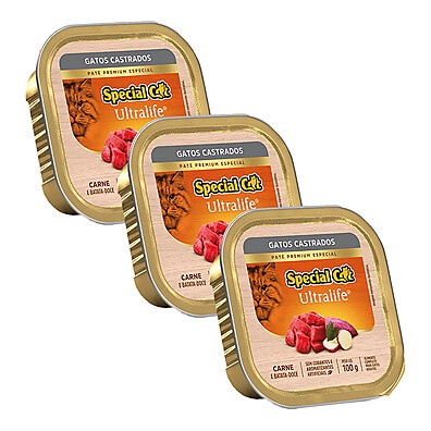 Ração Special Cat Patê Gatos Castrados Carne 100g
