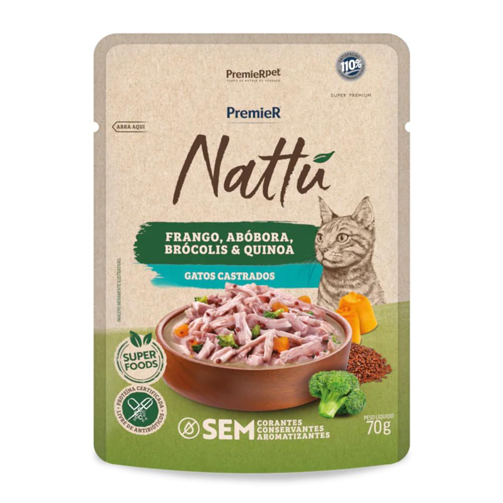 Ração Úmida Premier Nattu: Sabor e Saúde para Gatos Castrados