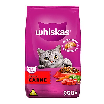 Ração Whiskas Carne 900g: Nutrição Completa para Gatos Adultos