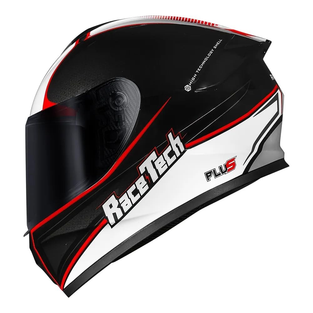 Capacete Race Tech Hit Plus Black White - Segurança e Estilo para sua Aventura