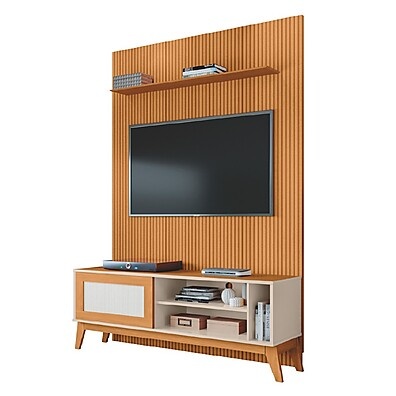 Rack Bancada Caribe com Painel para TV até 55” – Elegância e Espaço
