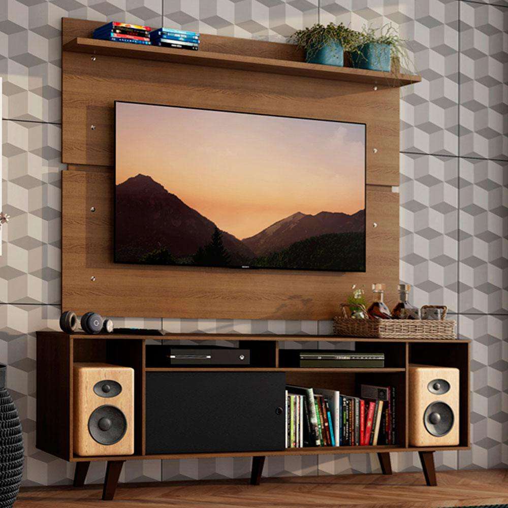 Rack Cancun Madesa 65" + Painel: Sua Sala Completa!