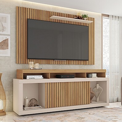 Rack com Painel Life até 65” – Elegância e Espaço na Sua Sala