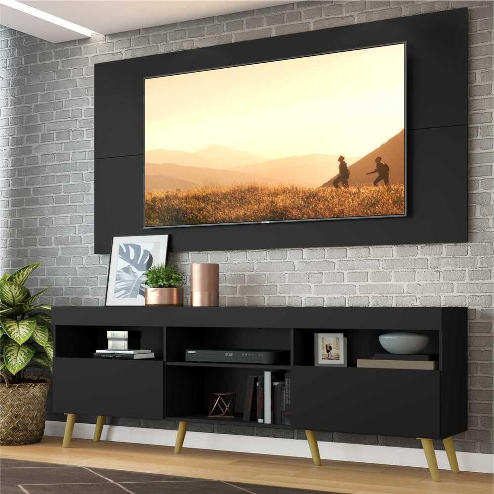 Rack com Painel TV 65” Retrô: Organize e Decore!