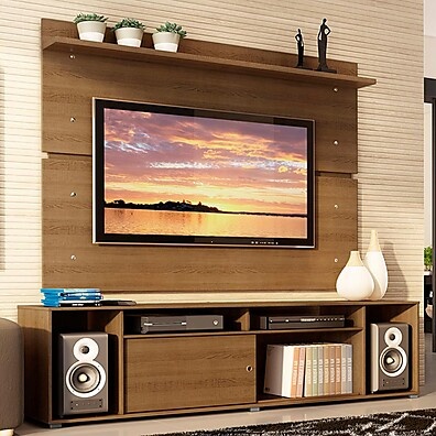 Rack e Painel TV 65" Cancun Rustic - Madesa