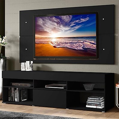 Rack e Painel TV 65” Preto Miami Madesa XP