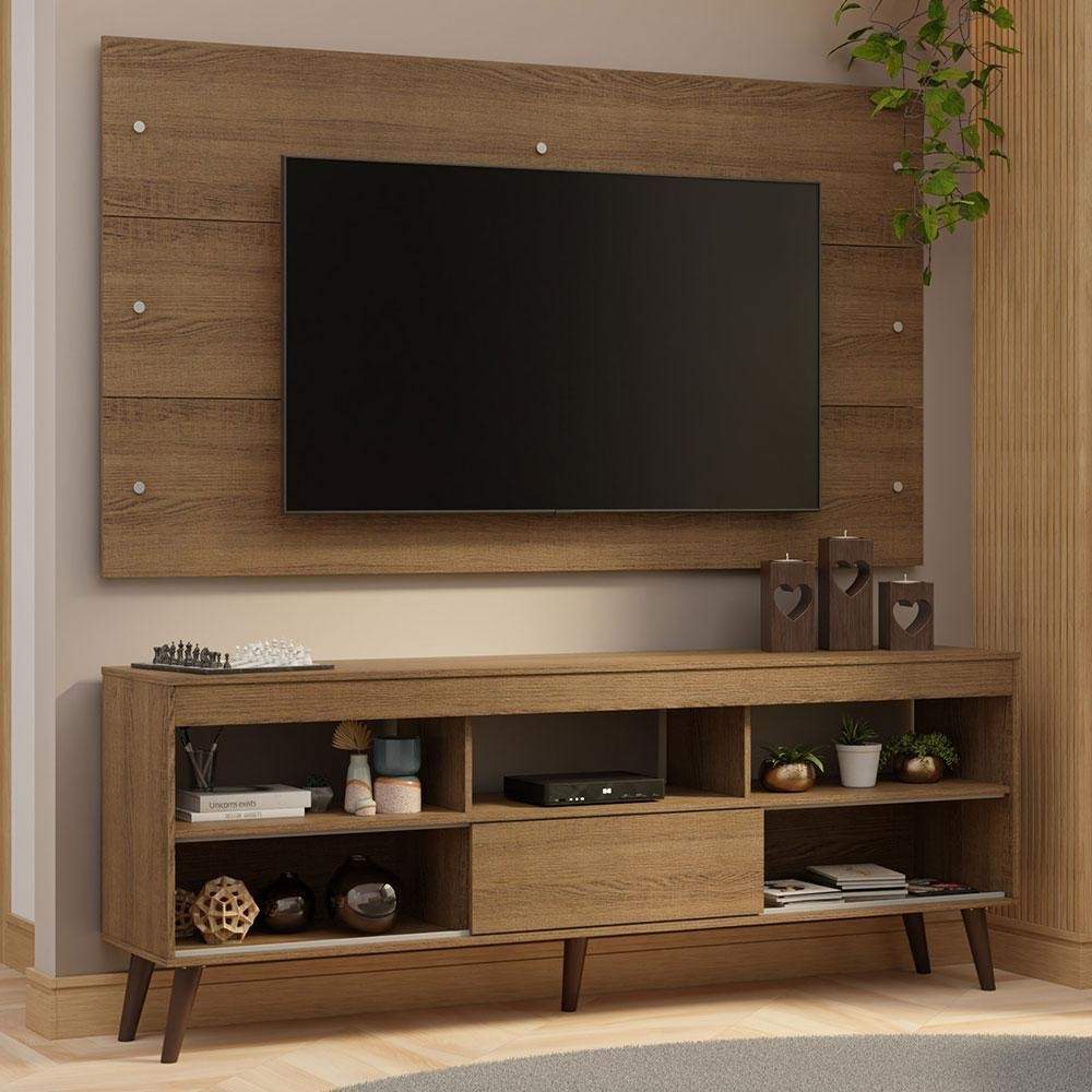 Rack e Painel TV 65" Rustic Detroit Madesa
