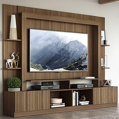 Rack Estante Oslo 65” com TV e 2 Portas – Organize com Estilo