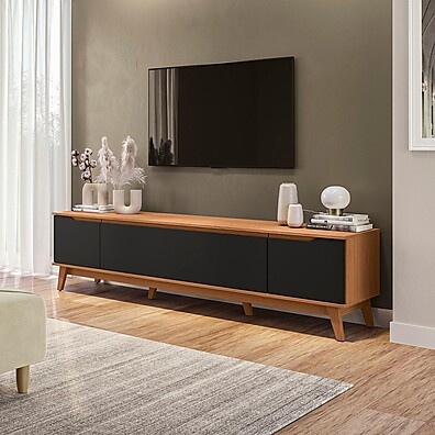 Rack Kappesberg 218cm: Elegância Canela/Preto