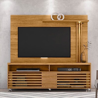 Rack Painel TV 65” Frizz Cumaru: Design e Funcionalidade