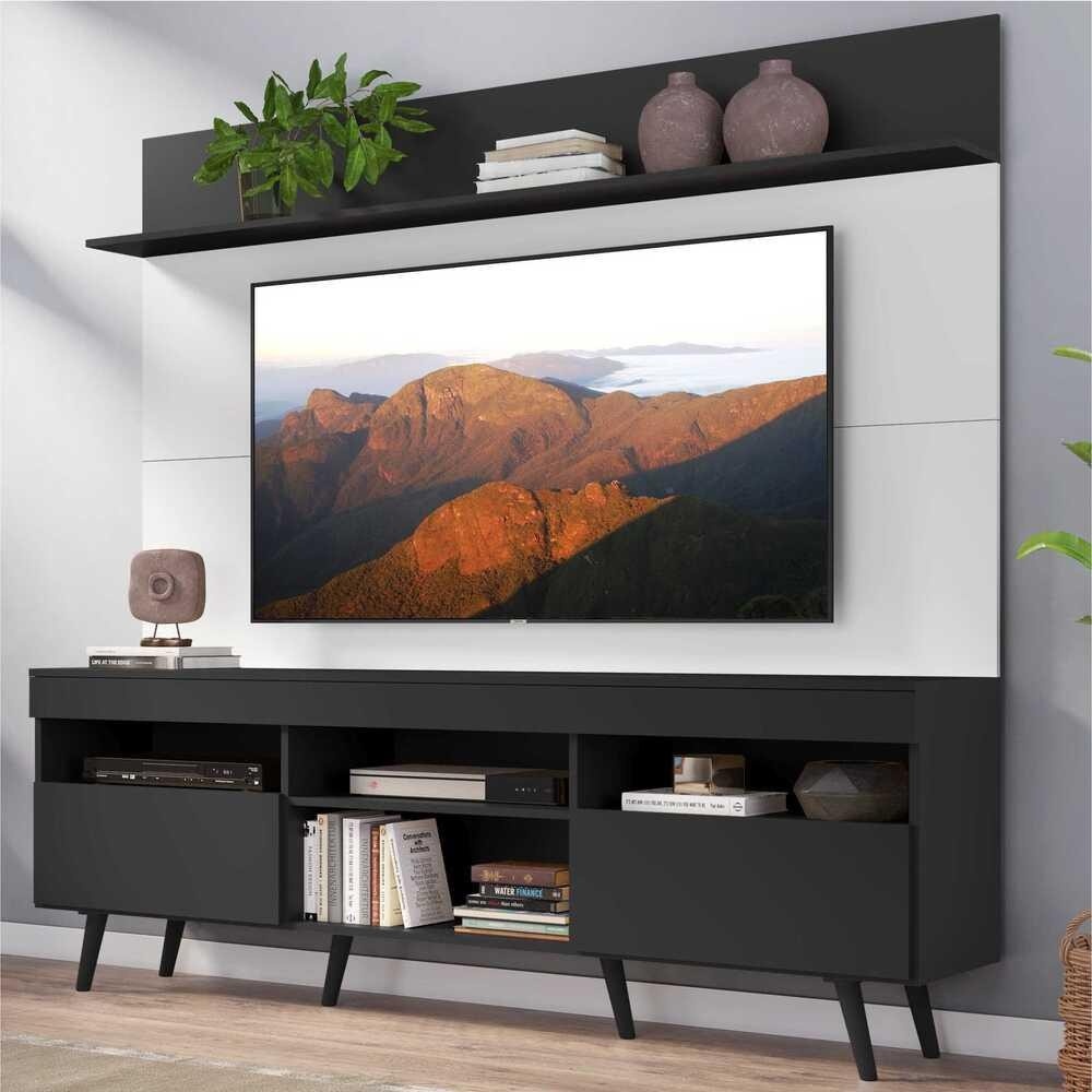 Rack Painel TV 65" Madri: Estilo Retrô e Moderno