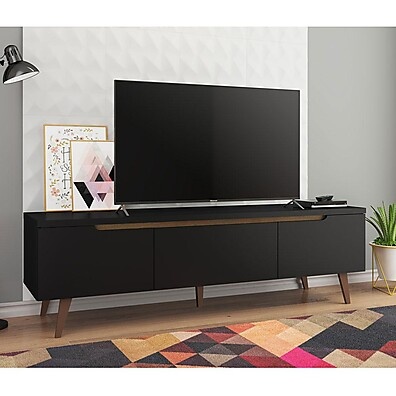 Rack Retrô Madesa Reims 75" - Preto