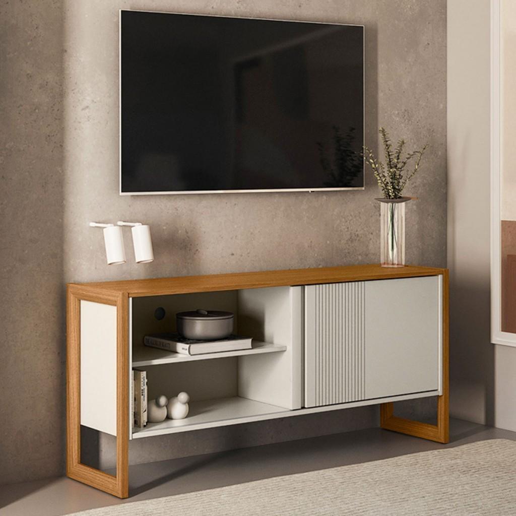 Rack TV 55" Gold: Design e Funcionalidade