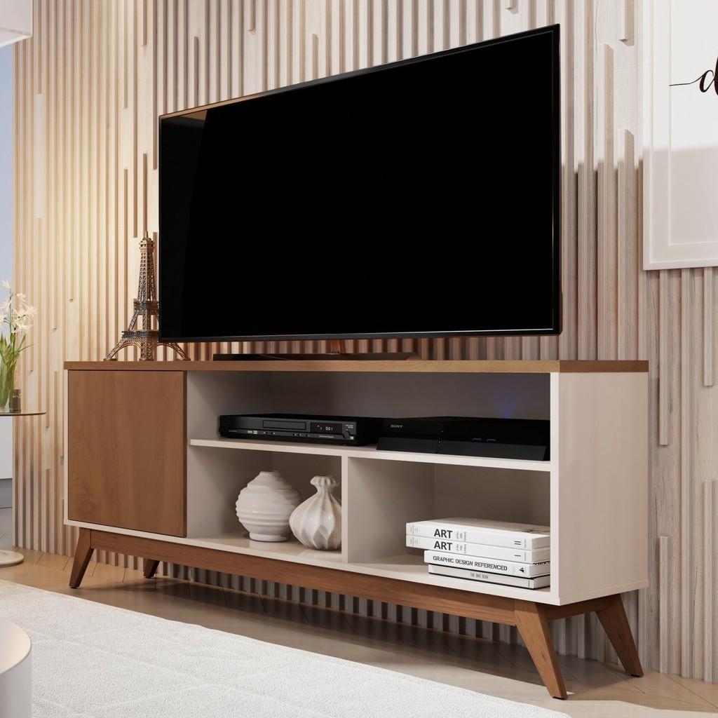 Rack TV 55" Retrô: Elegância e Organização