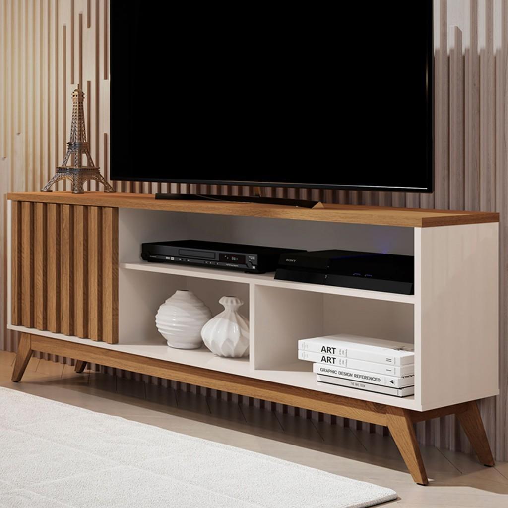 Rack TV 55" Retrô: Estilo e Funcionalidade
