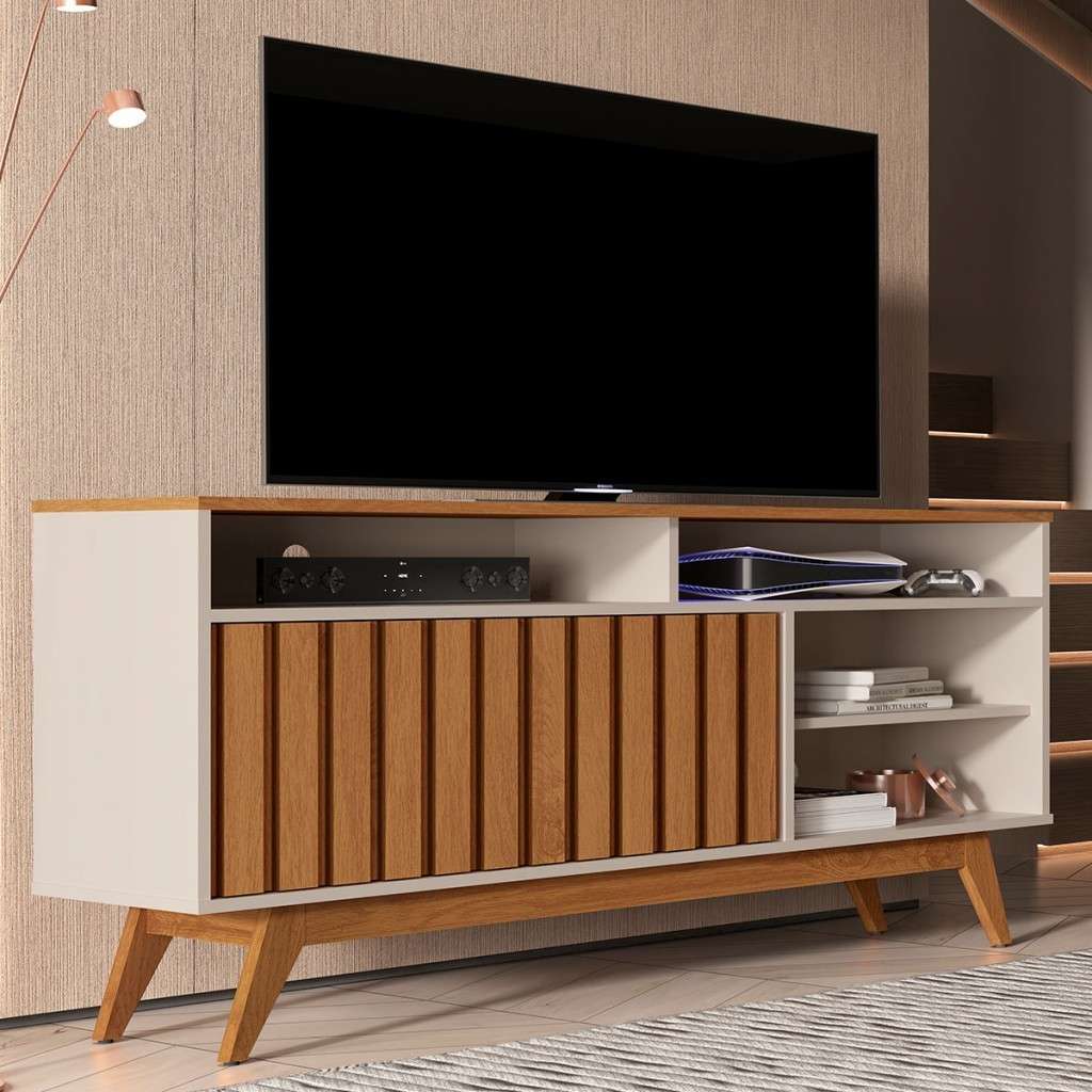 Rack TV 60" Real Ripado: Elegância e Funcionalidade