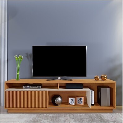 Rack TV 75" Ripado: Elegância e Organização