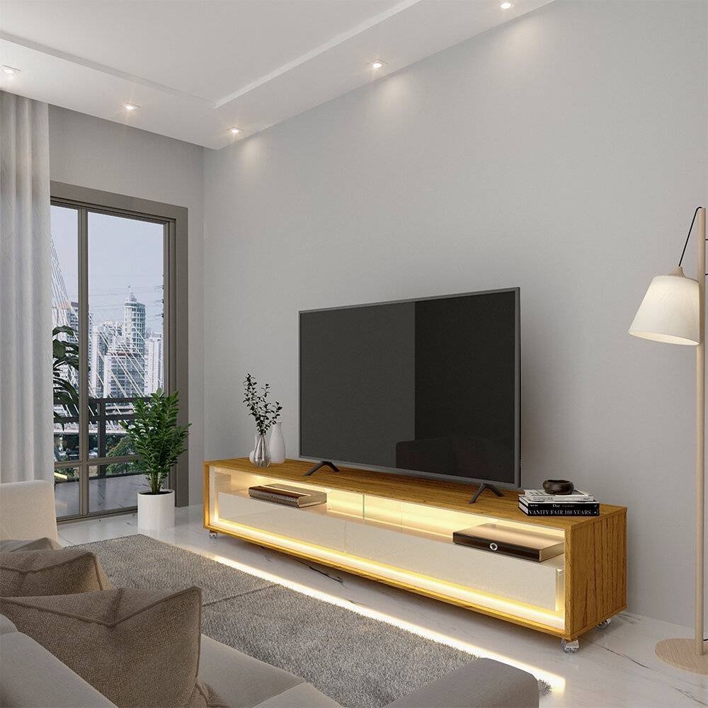 Rack TV Requinte 172cm: Elegância e LED